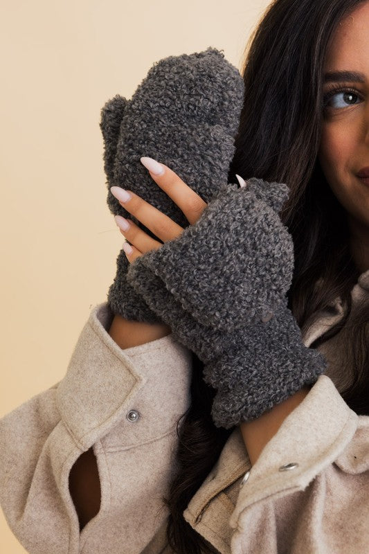 Cuddle Sherpa Foldable Gloves (More Colors)