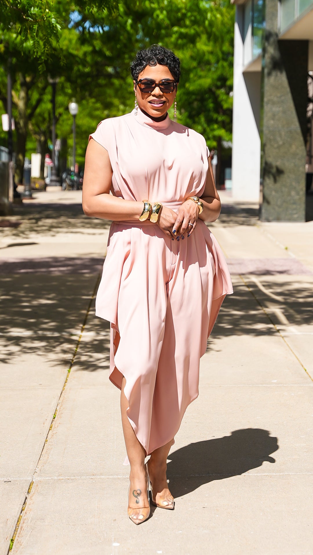 Pleated &amp; Draped Over Pants