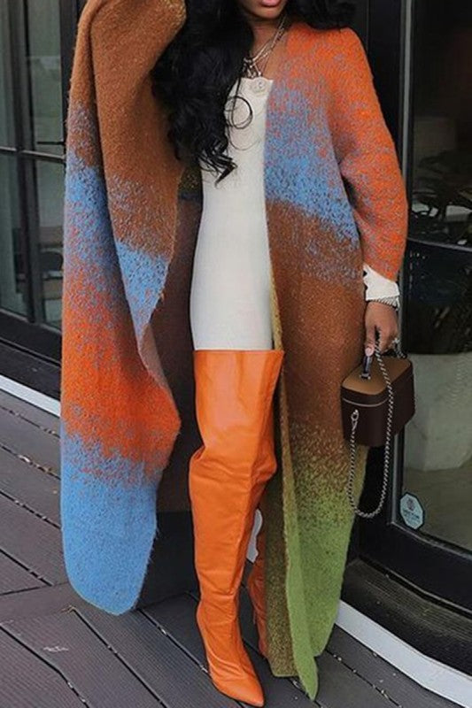 Blended in Ombré Long Cardigan