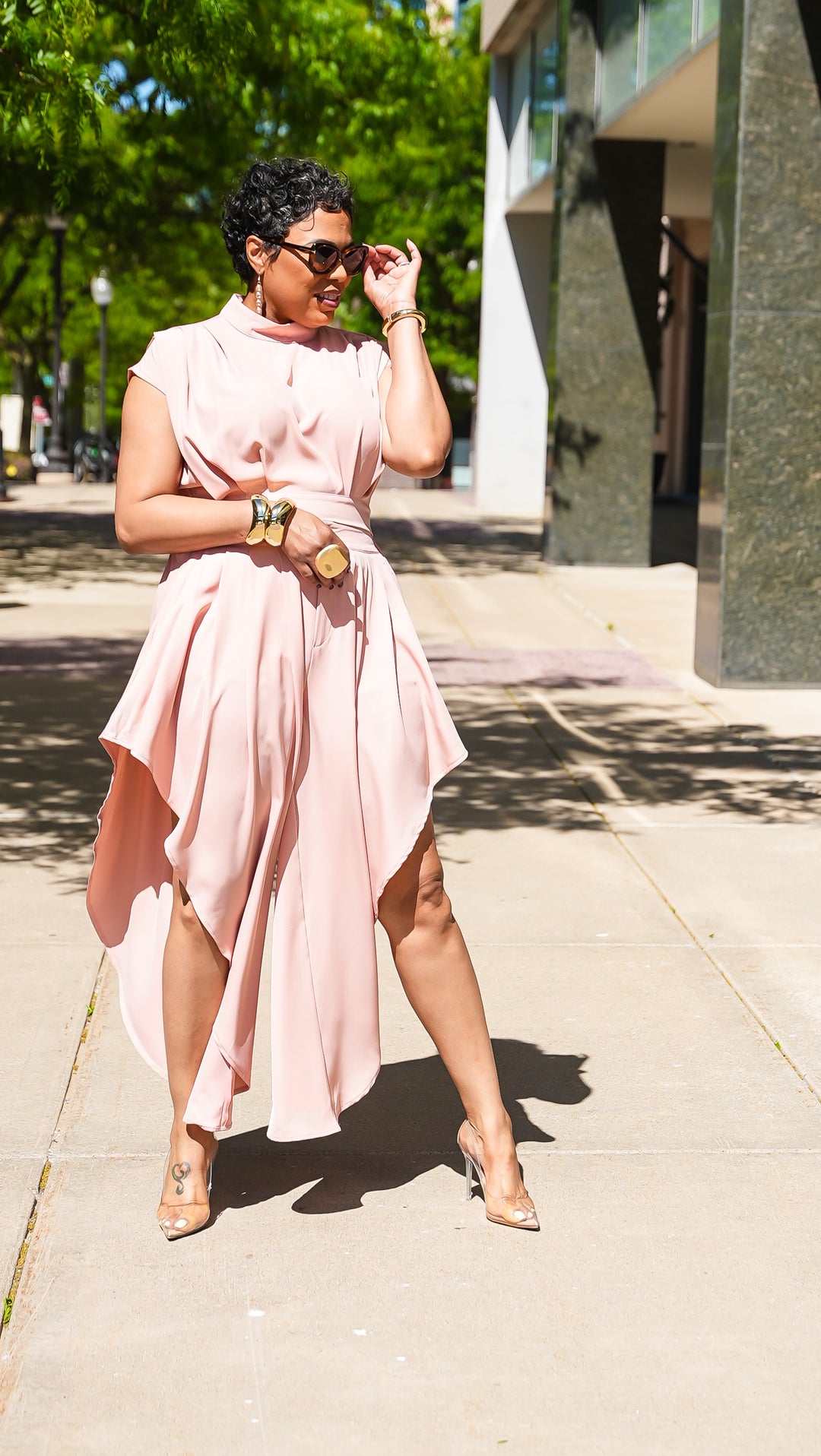 Pleated &amp; Draped Over Pants
