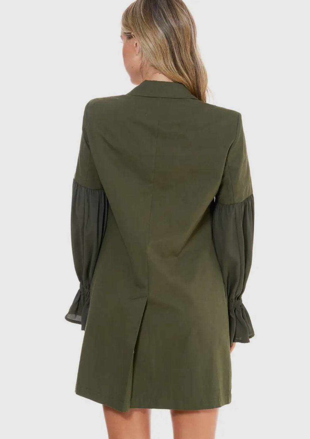 Double Breasted Blazer w/Brooch