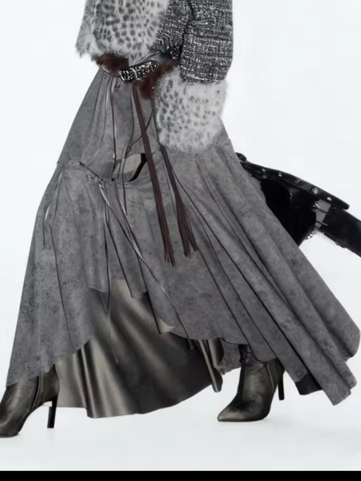 All in the Details dual mix Asymmetrical Skirt