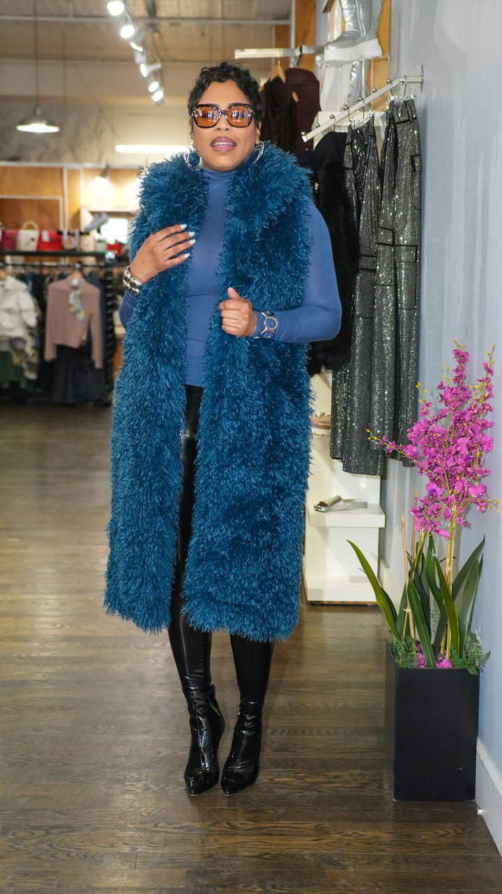 Coastal Chic Luxe Vest - Blue