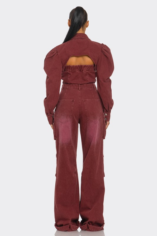 UPTOWN GAL VINTAGE CUT-OUT JUMPSUIT