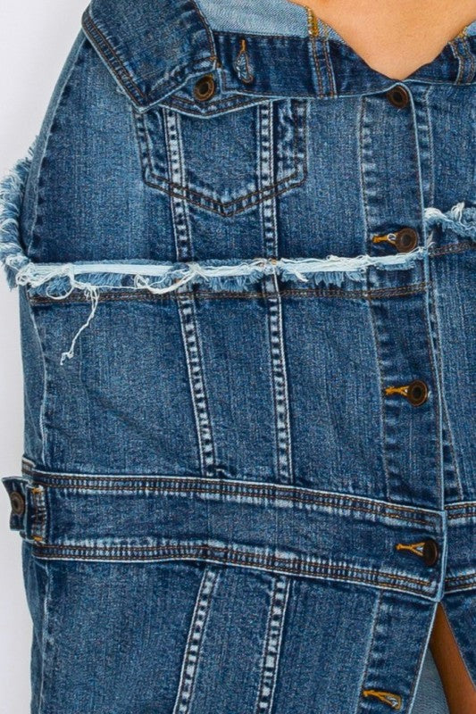Upside Down You Turning Me Denim Skirt (Denim)