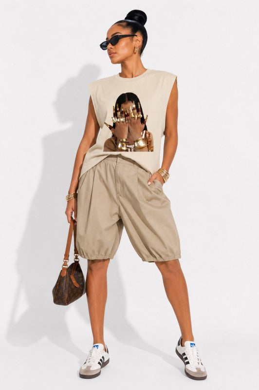 After Hours Balloon Shorts (Taupe)