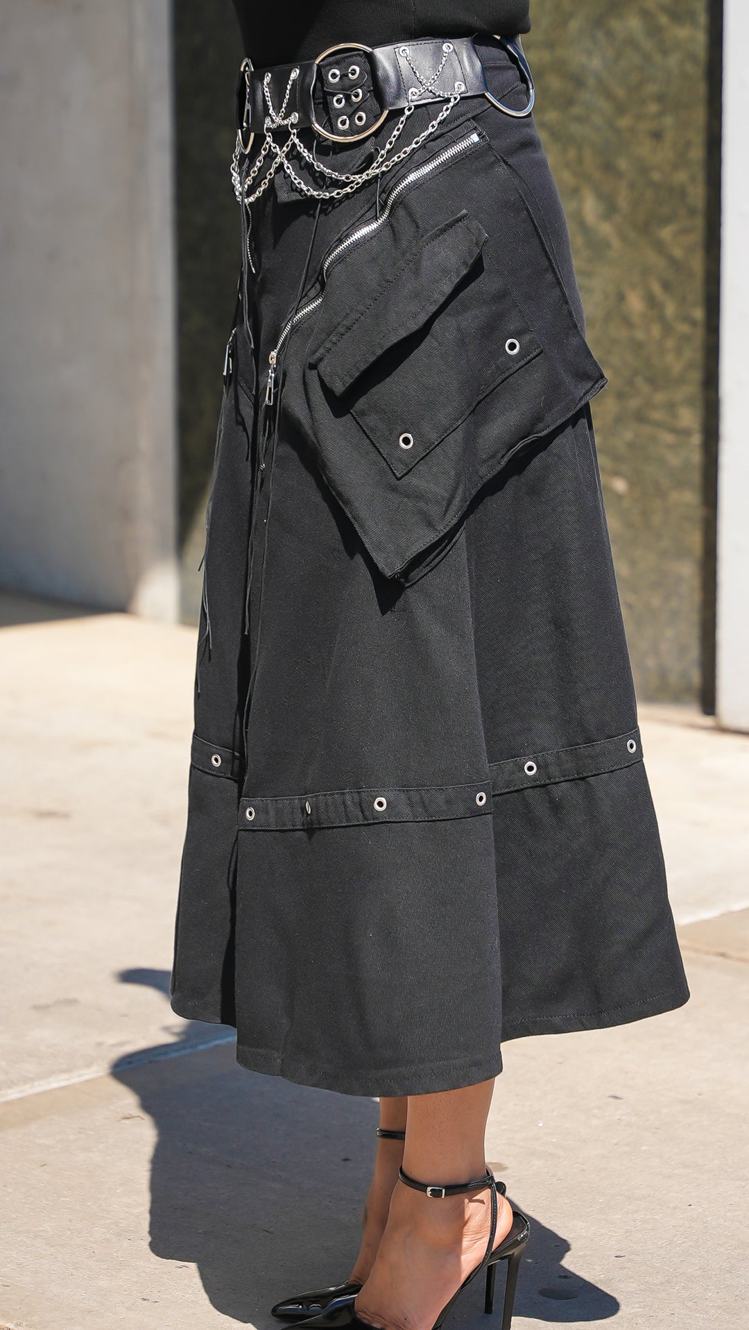 All those Zippers Maxi Skirt