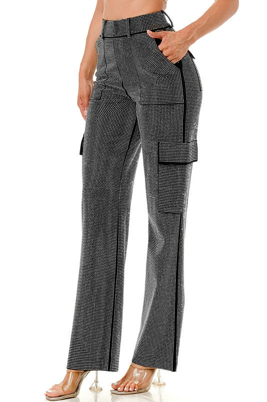 Stone Cold Rhinestone Pocket Pants