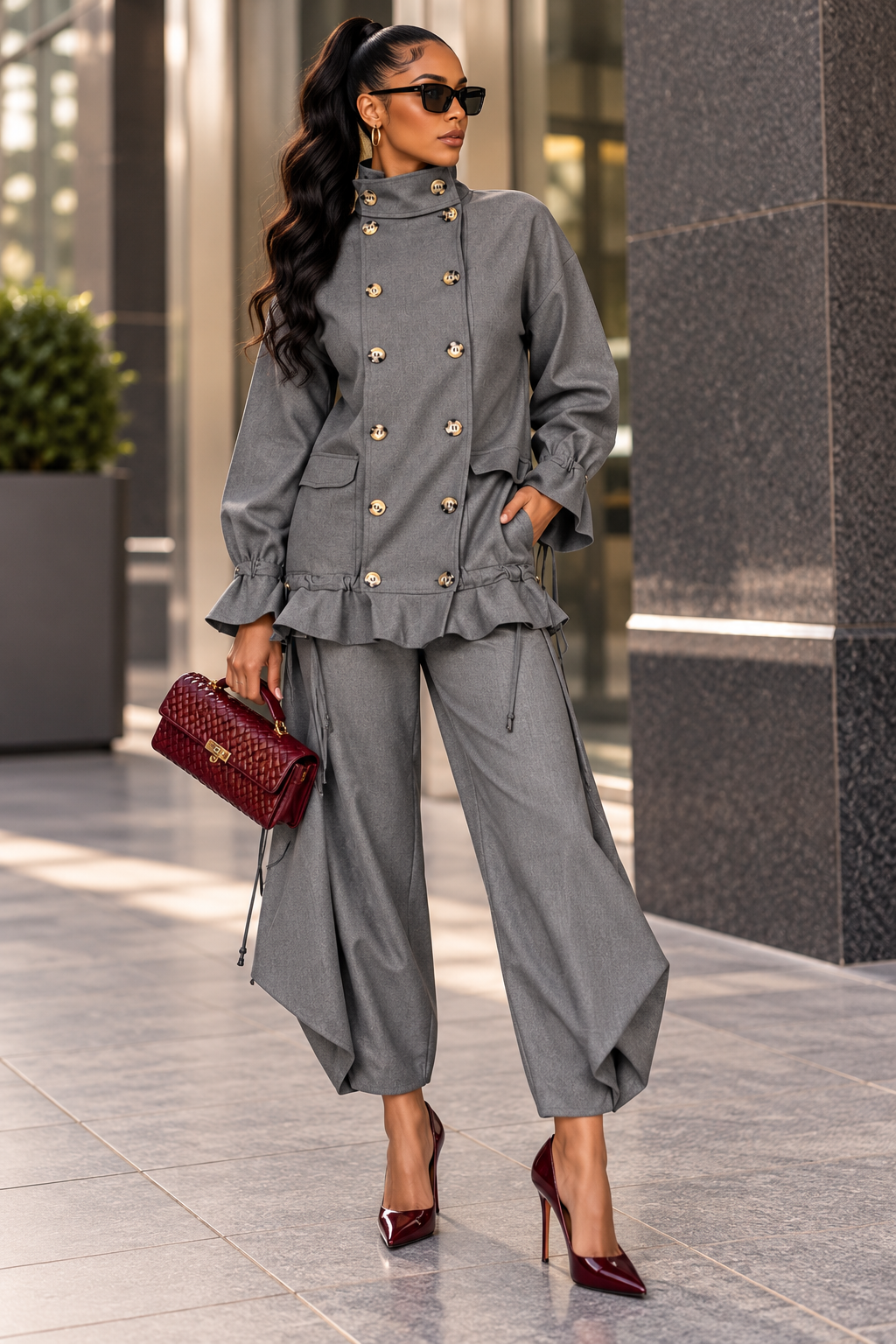The Wilford Avant Garde Draped| Sculpted Pants