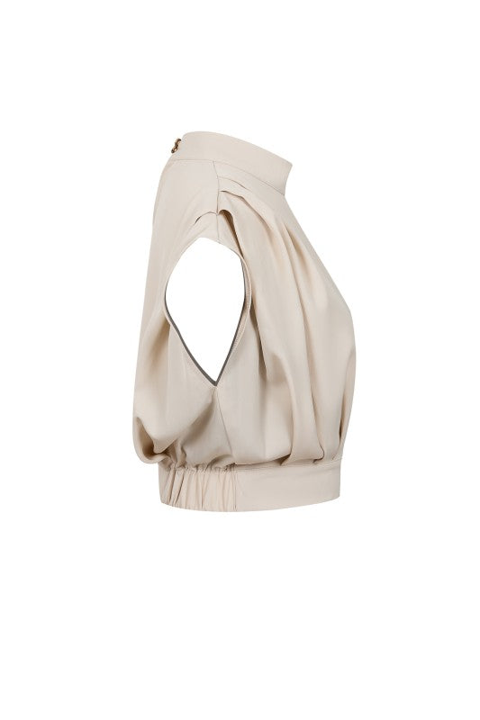 Pleated Over Crop Top