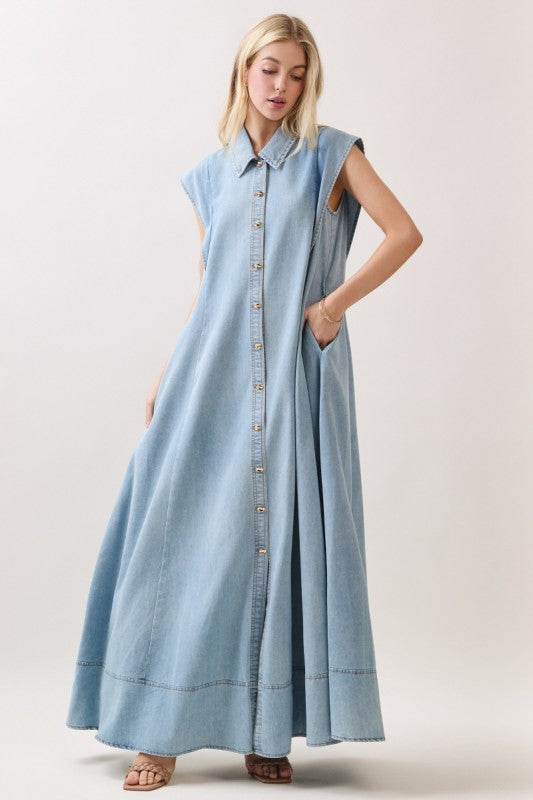 Denim Daydream Maxi Dress