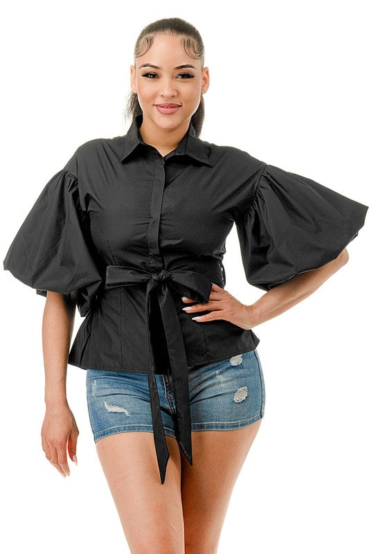 Bubble Tie up Top