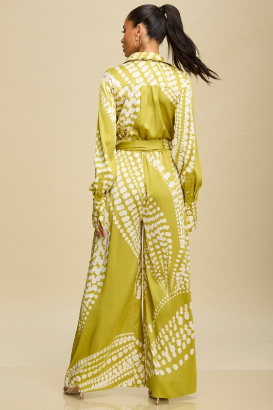 Aria Balloon Sleeve Wideleg Jumpsuit
