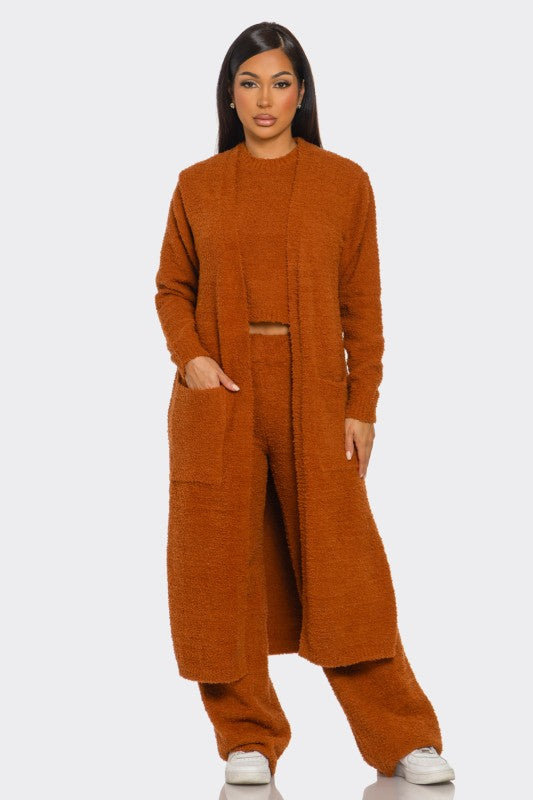 Warm me up Cozy 3pc Set (Beige & Black)