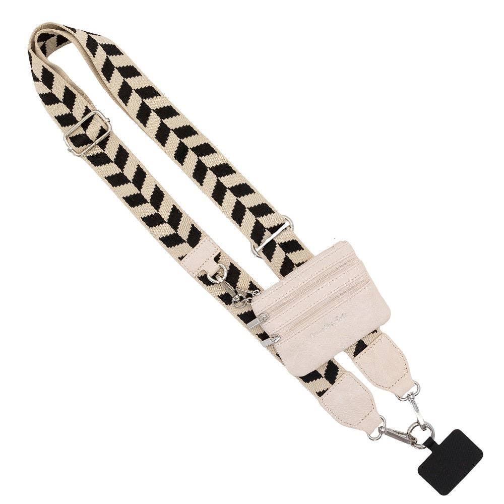 Clip &amp; Go Strap w/Zippered Pouch Chevron