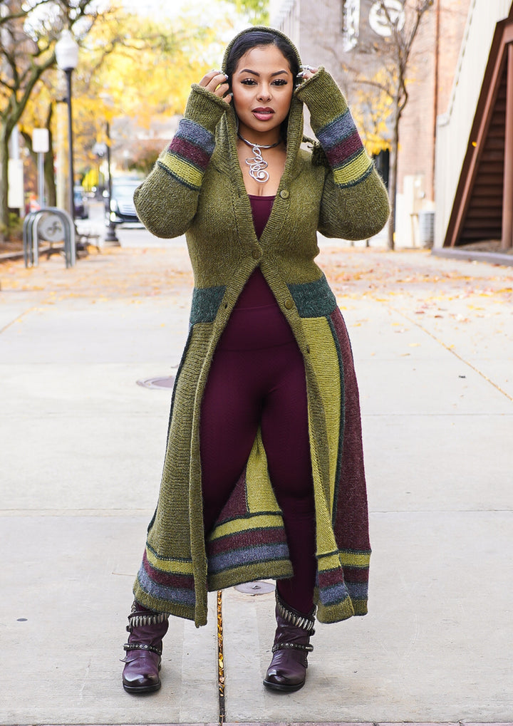 Harlequin Patchwork Cardigan Sweater