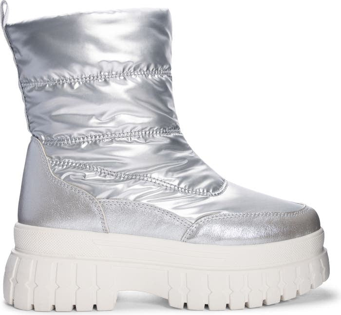 Silver Dash Platform Bootie