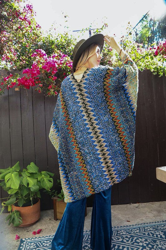 Multi Fringe Tassel Poncho