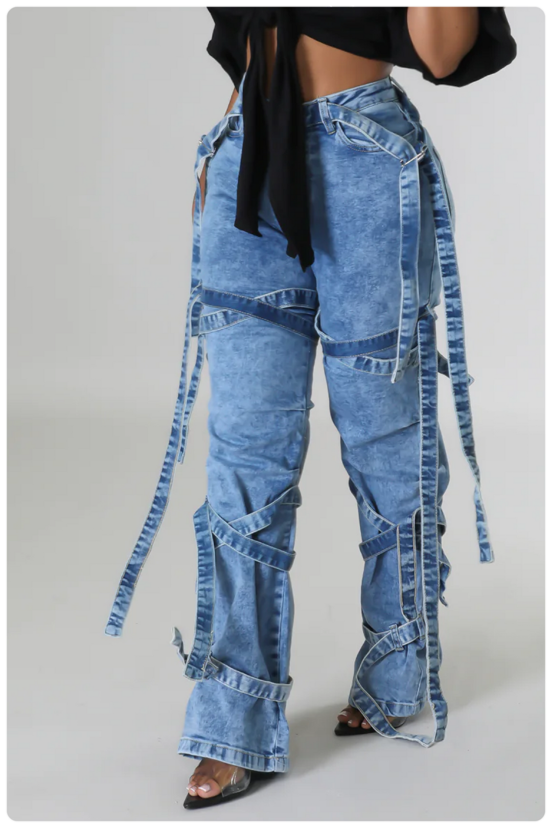 Kali Strap Babe Washed Jeans