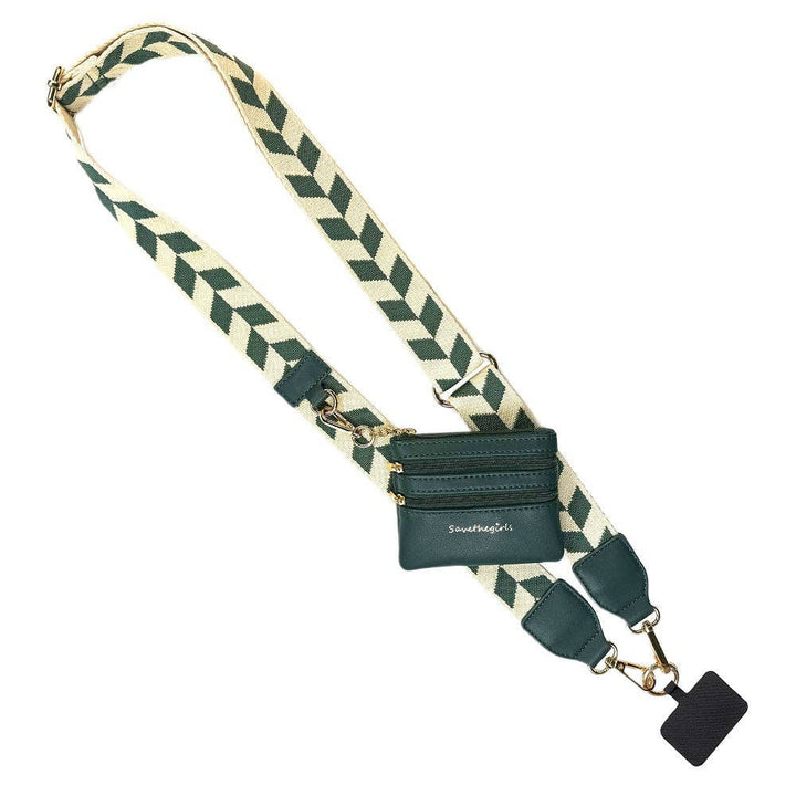 Clip &amp; Go Strap w/Zippered Pouch Chevron