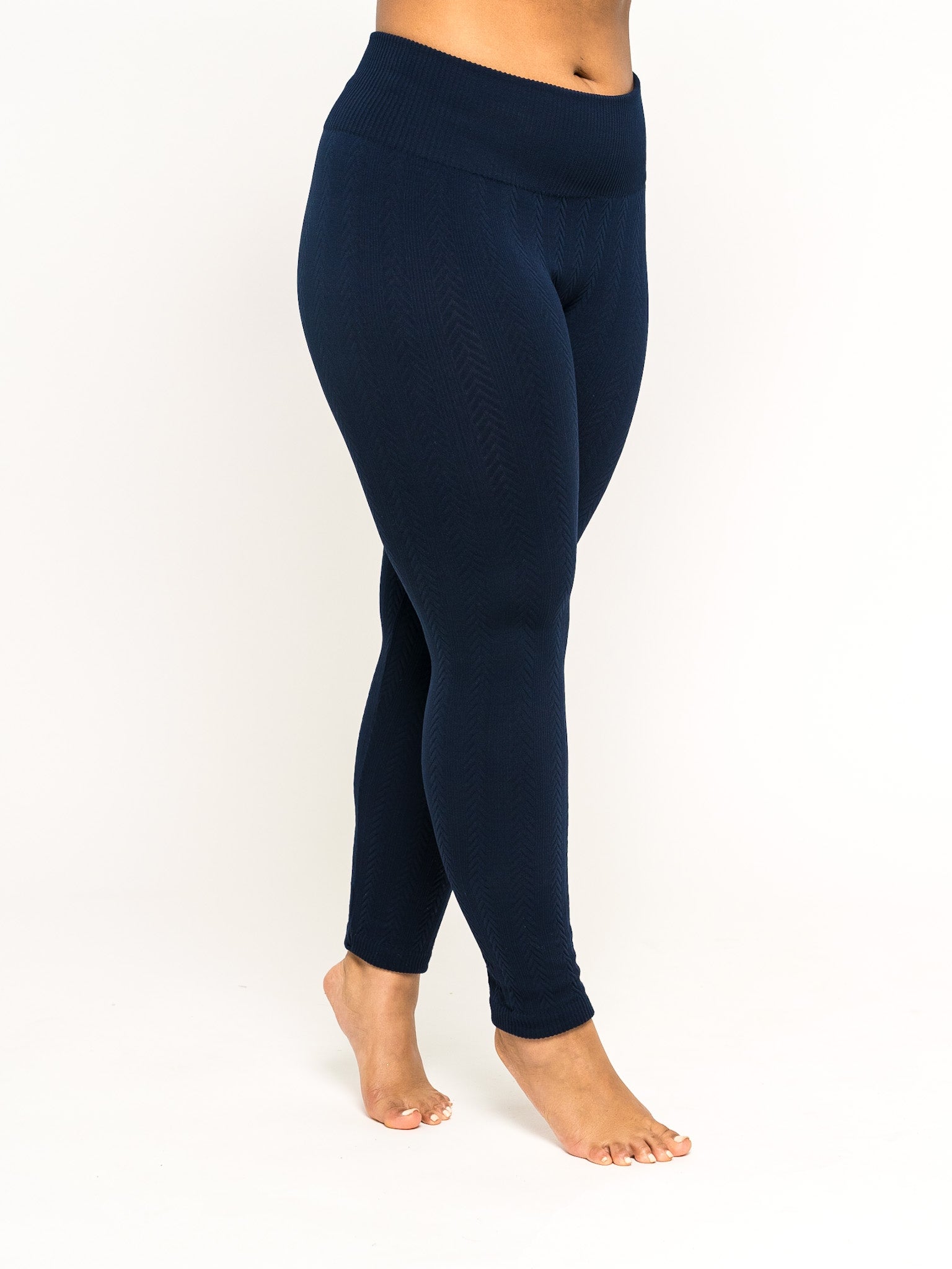 Solid Color Seamless Fleece Lined Legging, Charcoal