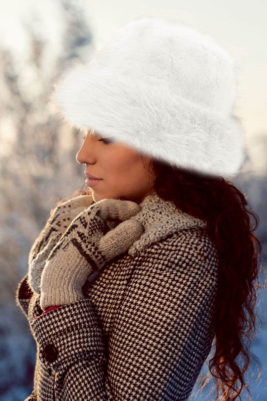 Russian Style Faux Fur Bucket Hat