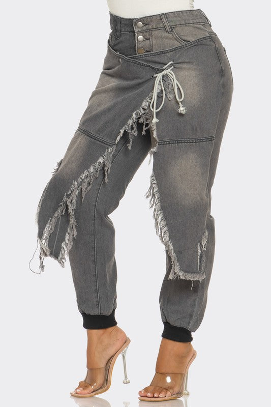 Jogging in Place Distressed Joggers