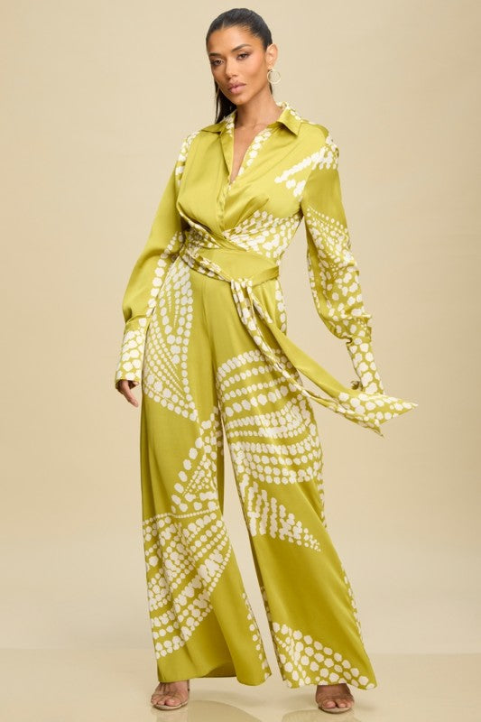 Aria Balloon Sleeve Wideleg Jumpsuit