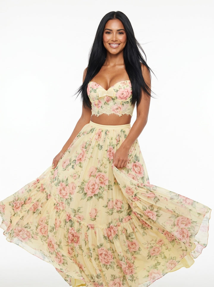 Versailles Garden Maxi Skirt Set