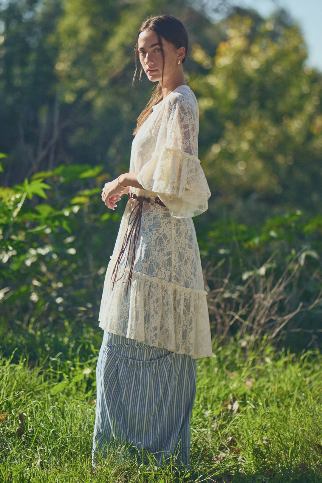 Wild Flower Romance Lace Tunic (Ivory)