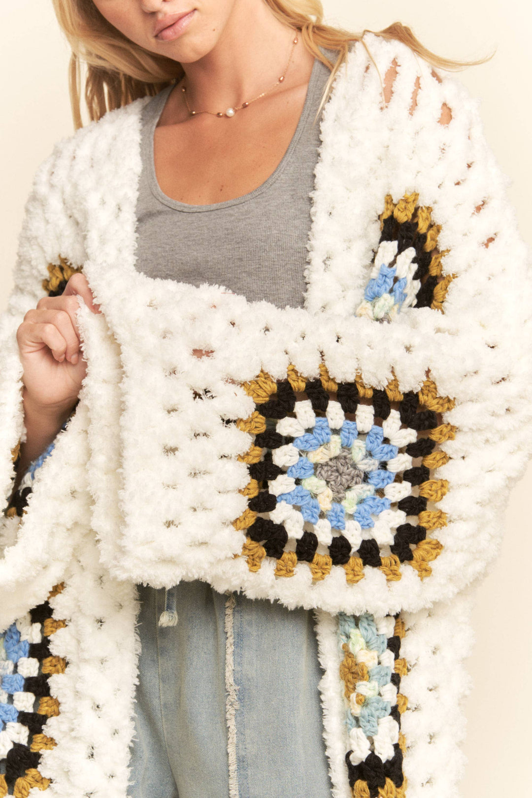 Granny Square Crochet Cardigan