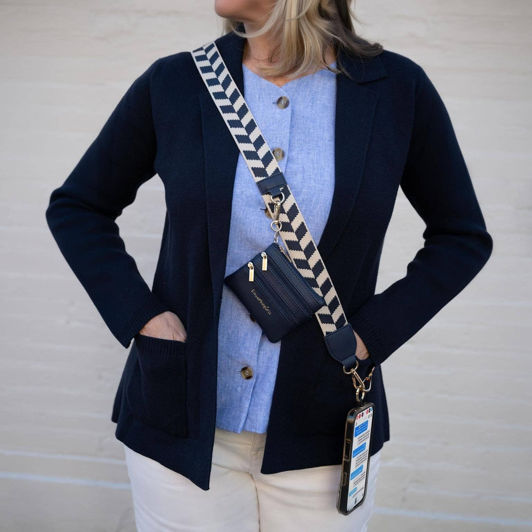 Clip &amp; Go Strap w/Zippered Pouch Chevron