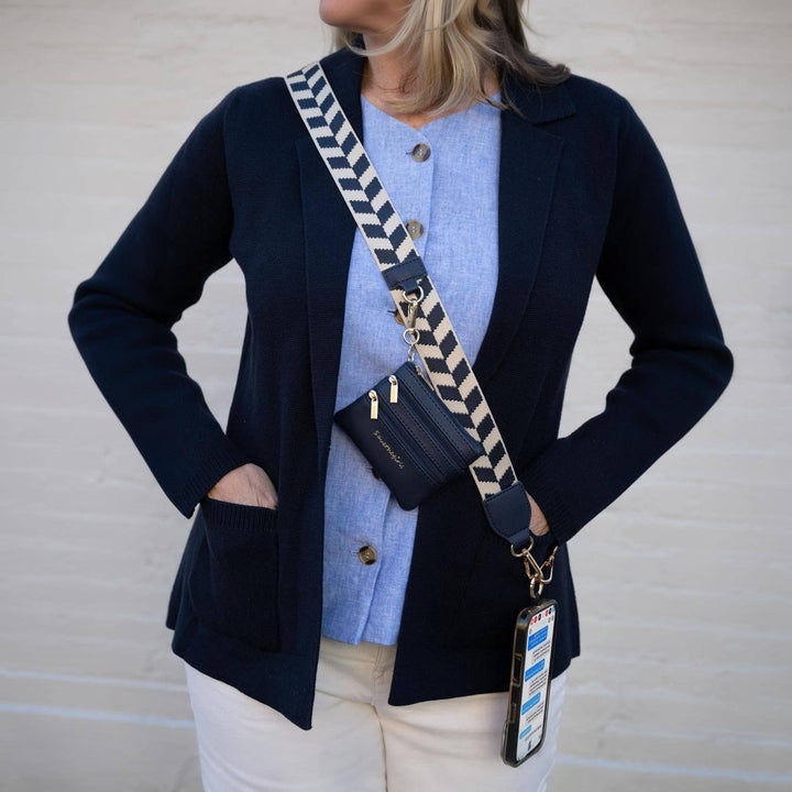Clip &amp; Go Strap w/Zippered Pouch Chevron