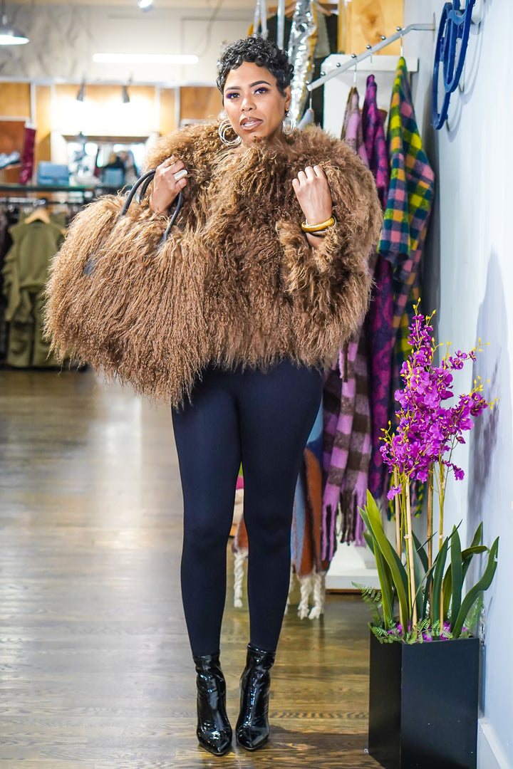 Uptown Girl Mongolian Fur Jacket