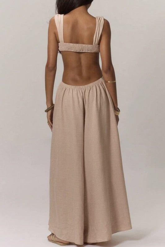 Island Oasis Cutout Maxi Jumpsuit