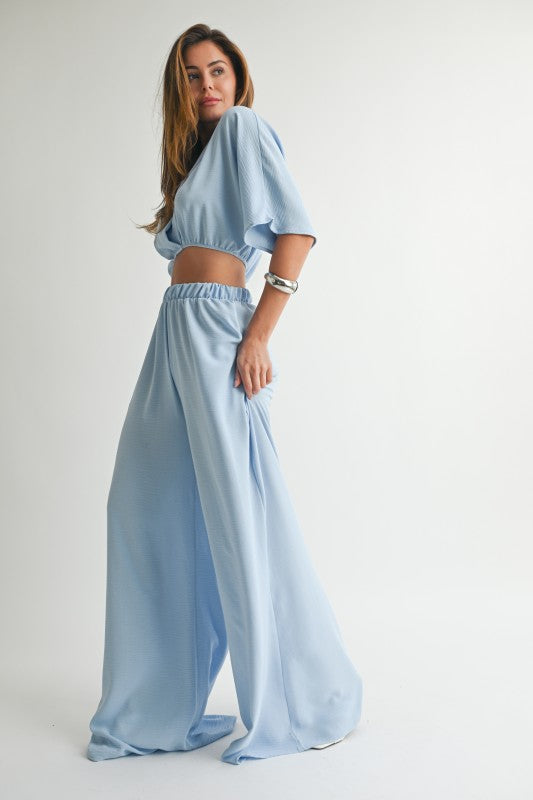 Spring in Action 2pc Faux Wrap Pants Set