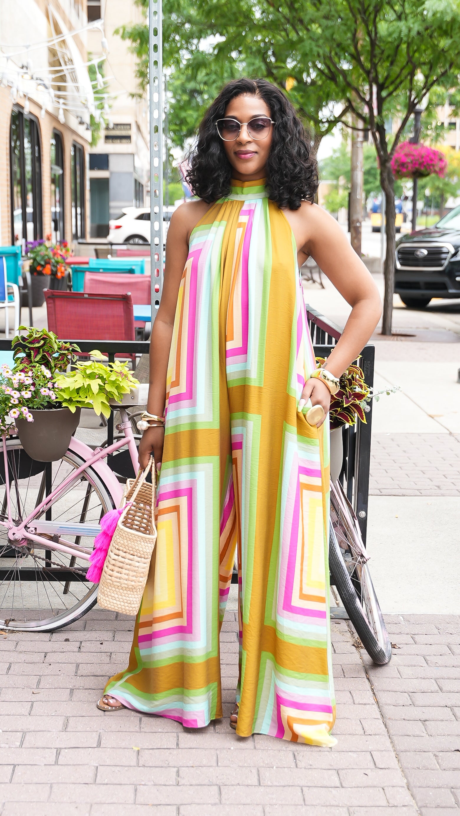 Sunset Mirage Palazzo Jumpsuit – Blu Jean Blues