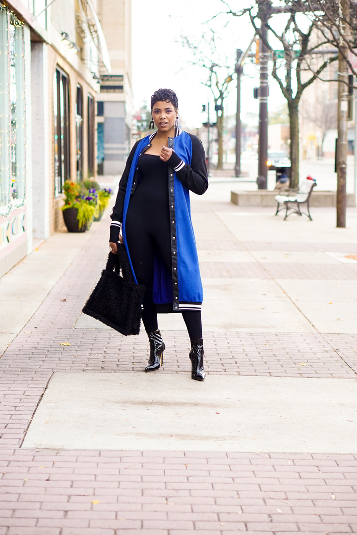 The Varsity Trench Jacket (Blue)