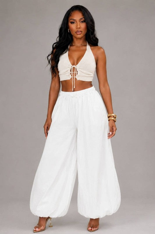 The Riviera Balloon Pants (White)