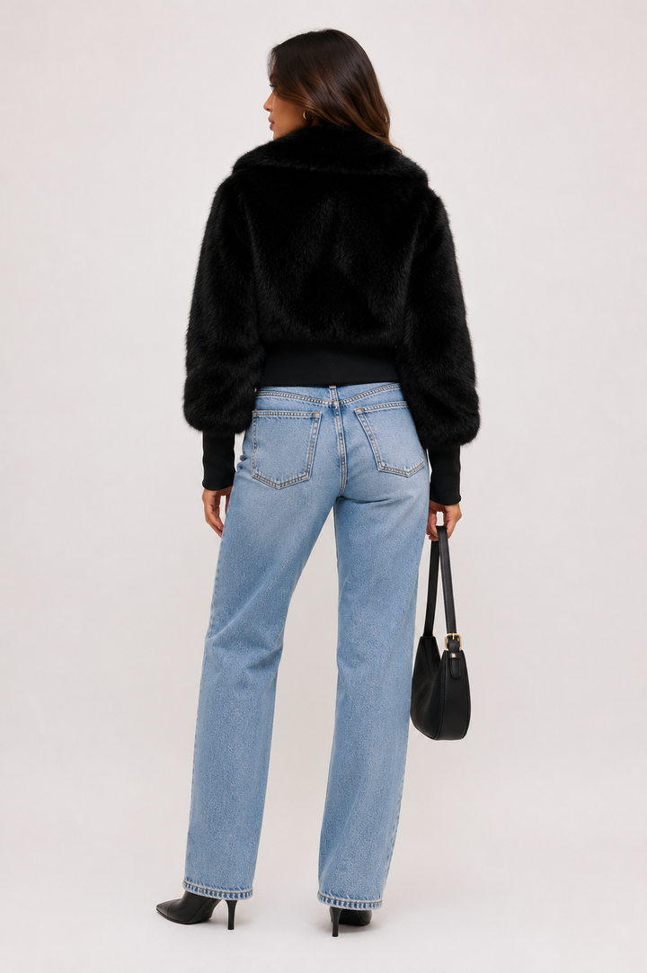 The Aubrey Faux Fur Zipper Jacket