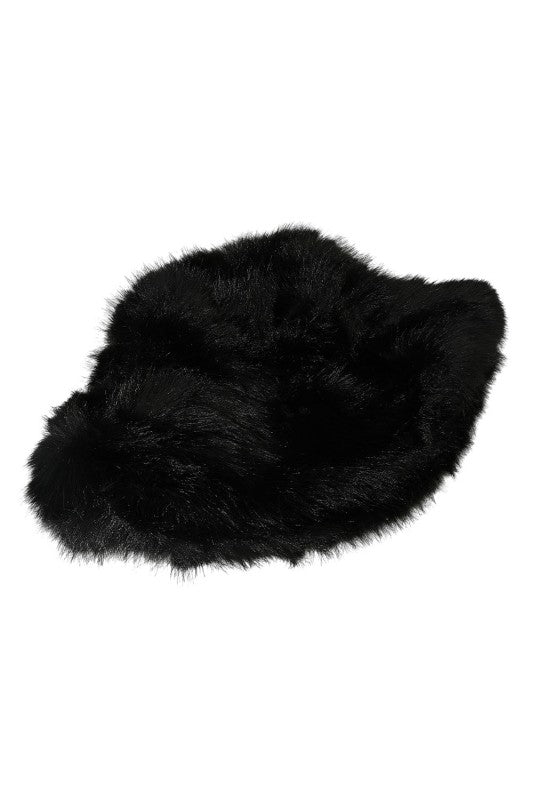 Fluffy Faux Fur Bucket Hat