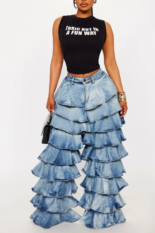 Creating Layers on Layers Denim Jeans