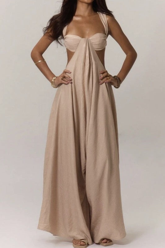 Island Oasis Cutout Maxi Jumpsuit