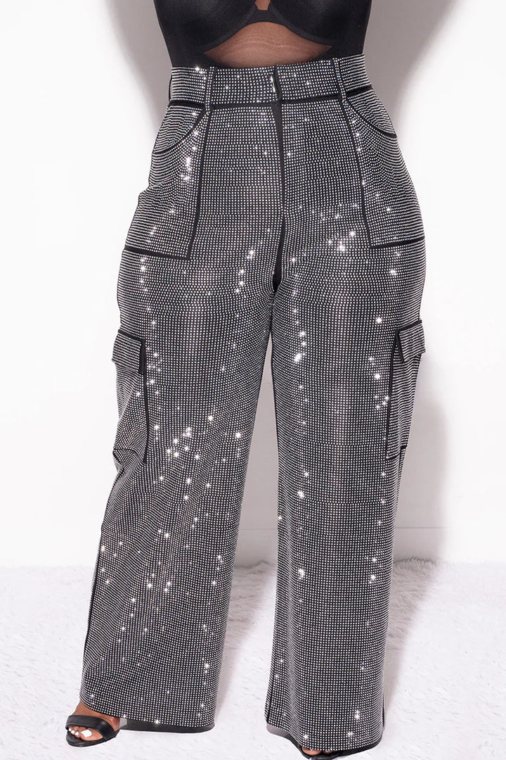 Stone Cold Rhinestone Pocket Pants