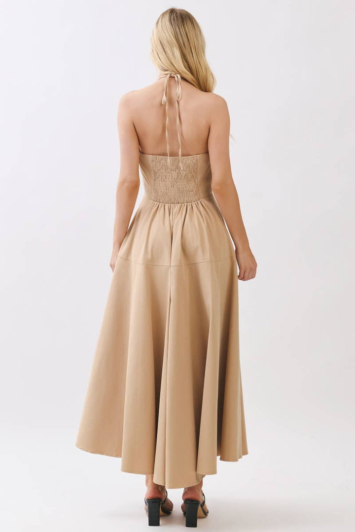 Grace in Motion Sleeveless Halter Dress