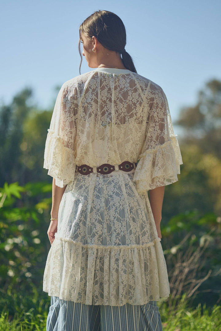 Wild Flower Romance Lace Tunic (Ivory)