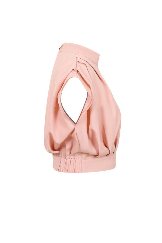 Pleated Over Crop Top