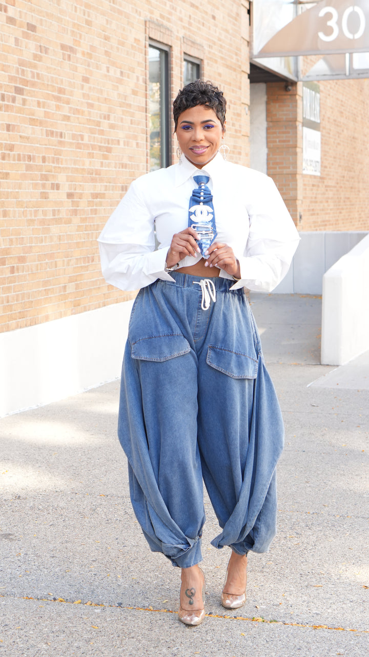Cross over Denim Jeans (Denim)