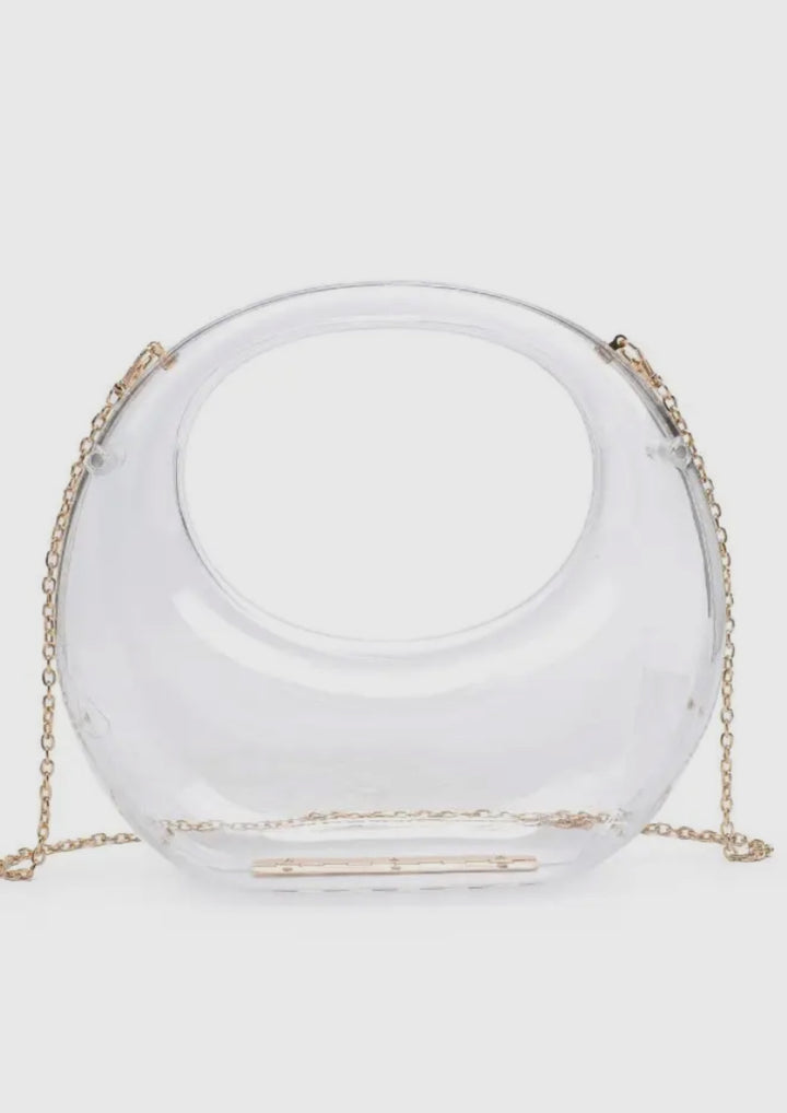 Jessica Round Acrylic Purse (Clear)