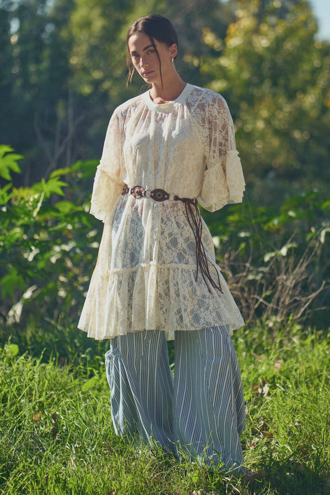 Wild Flower Romance Lace Tunic (Ivory)